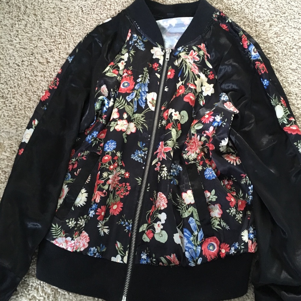 Woman’s Floral Bomber Jacket